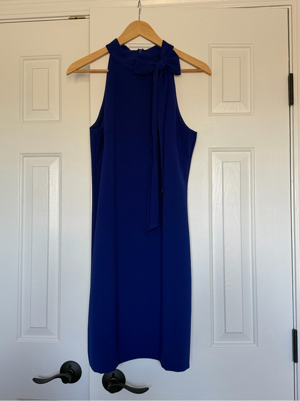 Vince Camuto Sleeveless Midi Dress with Bow in Cobalt Blue
